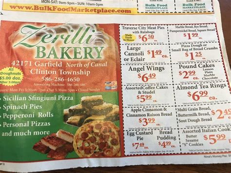 zerilli bakery menu|Online Menu of Zerillis Bakery, Clinton Township, MI